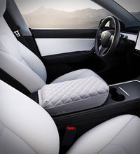 Car Armrest Cushion (Tesla) - White