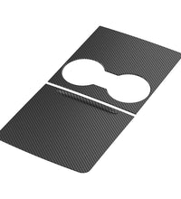 Car Console Sticker (Tesla) - Matte Black Carbon