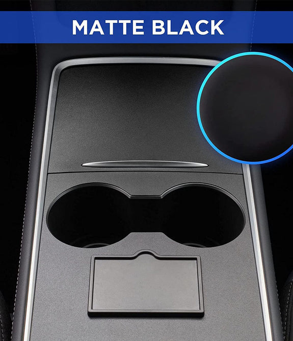 Car Console Sticker (Tesla) - Matte Black