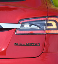 Car Sticker (Tesla) - Dual Motor - Black