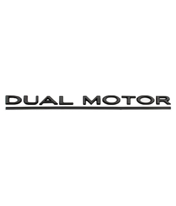 Car Sticker (Tesla) - Dual Motor - Black