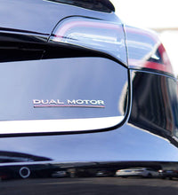Car Sticker (Tesla) - Dual Motor - Sliver