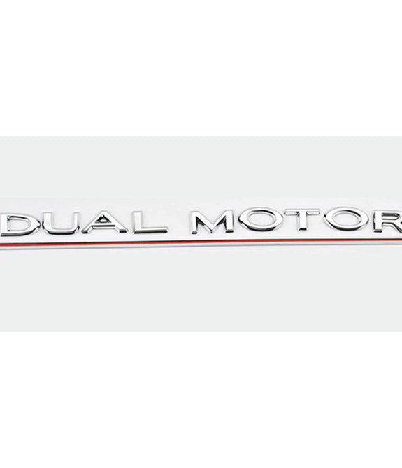 Car Sticker (Tesla) - Dual Motor - Sliver