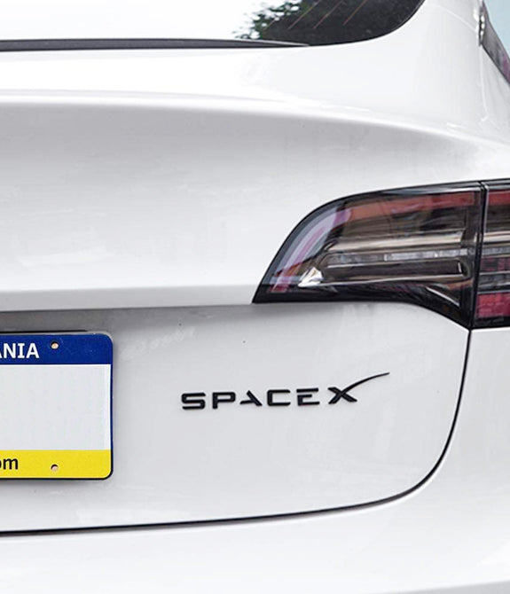 Car Sticker (Tesla) - Space X (Black)