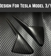 Car Side Camera Covers (Tesla) - Matte Black Carbon (2 pca a Pack)