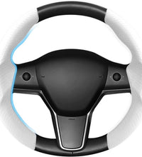 Car Steering Wheel Cover 2 sides - Tesla - White