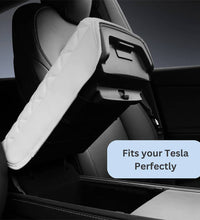 Car Armrest Cushion (Tesla) - White