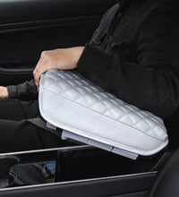 Car Armrest Cushion (Tesla) - White