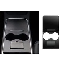 Car Console Sticker (Tesla) - Matte Black