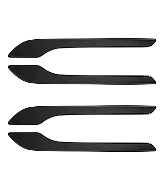 Car Door Handle Stickers (Tesla) - Gloss Black Carbon  (4 pcs a Pack)