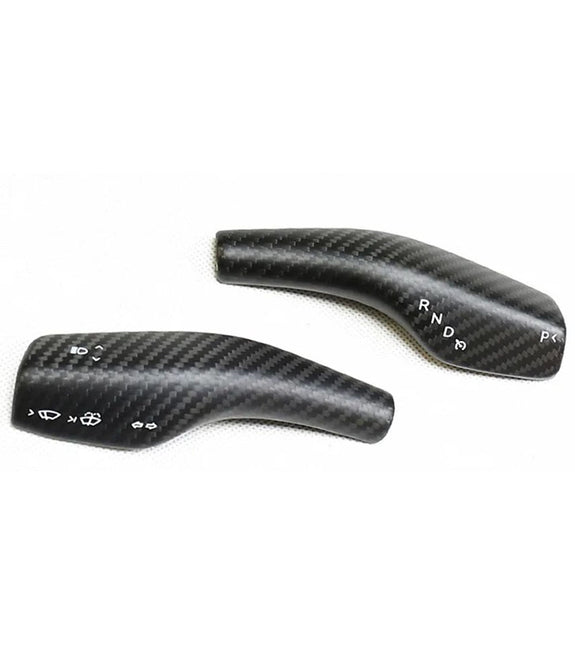 Car Gear Shift Cover (2 pcs a pack) - Tesla - Matte Black Carbon