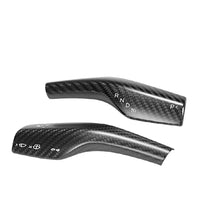 Car Gear Shift Cover (2 pcs a pack) - Tesla - Gloss Black Carbon