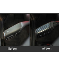 Car Gear Shift Cover (2 pcs a pack) - Tesla - Gloss Black Carbon
