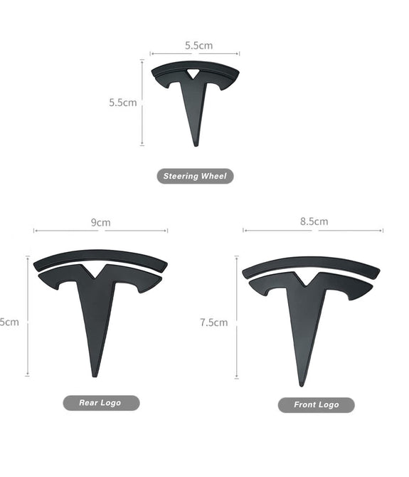 Car Sticker - Tesla Logo x 3