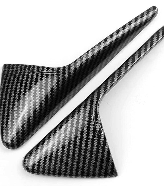 Car Side Camera Covers (Tesla) - Gloss Black Carbon/Gloss Black (2 pca a Pack)