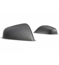 Car Side Mirror Cover (2 pcs a pack) - Tesla - Model 3 - Matte Black Carbon
