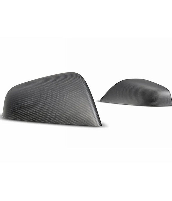 Car Side Mirror Cover (2 pcs a pack) - Tesla - Model 3 - Matte Black Carbon