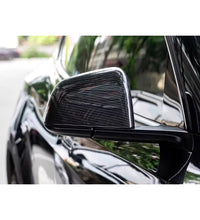 Car Side Mirror Cover (2 pcs a pack) - Tesla - Model 3 - Gloss Black Carbon