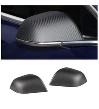 Car Side Mirror Cover (2 pcs a pack) - Tesla - Model Y - Matte Black Carbon