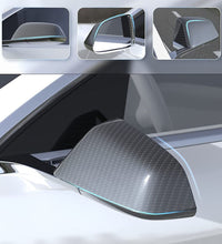 Car Side Mirror Cover (2 pcs a pack) - Tesla - Model Y - Gloss Black Carbon