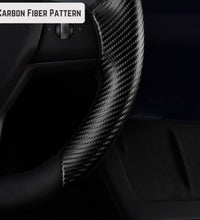 Car Steering Wheel Cover 2 sides (Gloss Black Carbon)