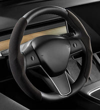 Car Steering Wheel Cover 2 sides - Tesla - Black